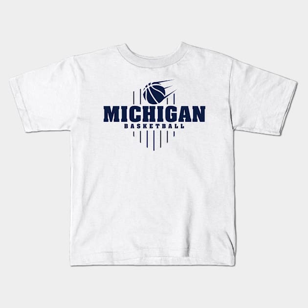 Michigan Basketball Kids T-Shirt by Toogoo